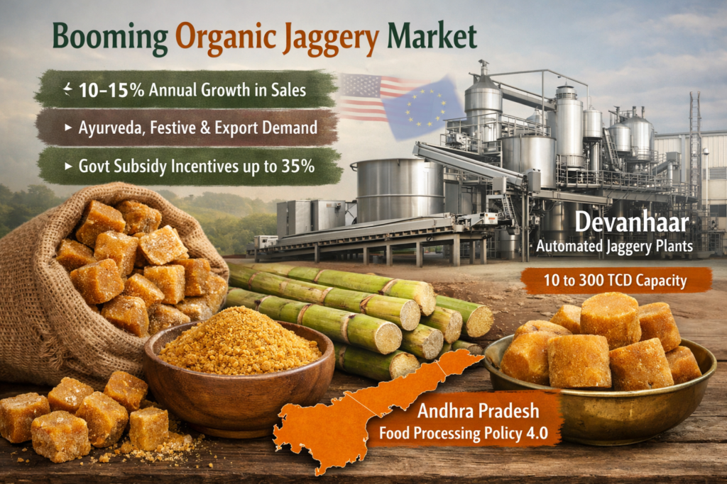Automated jaggery plant