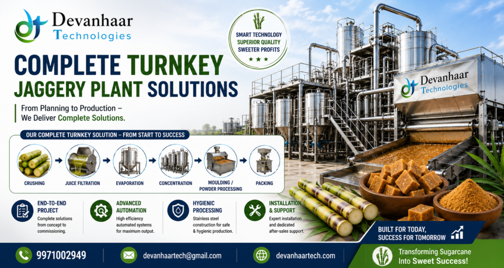 Complete Turnkey Jaggery Plant Solutions