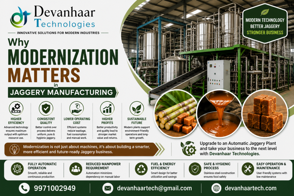 Why Modernization Matters in Jaggery Manufacturing Why Modernization Matters in Jaggery Manufacturing