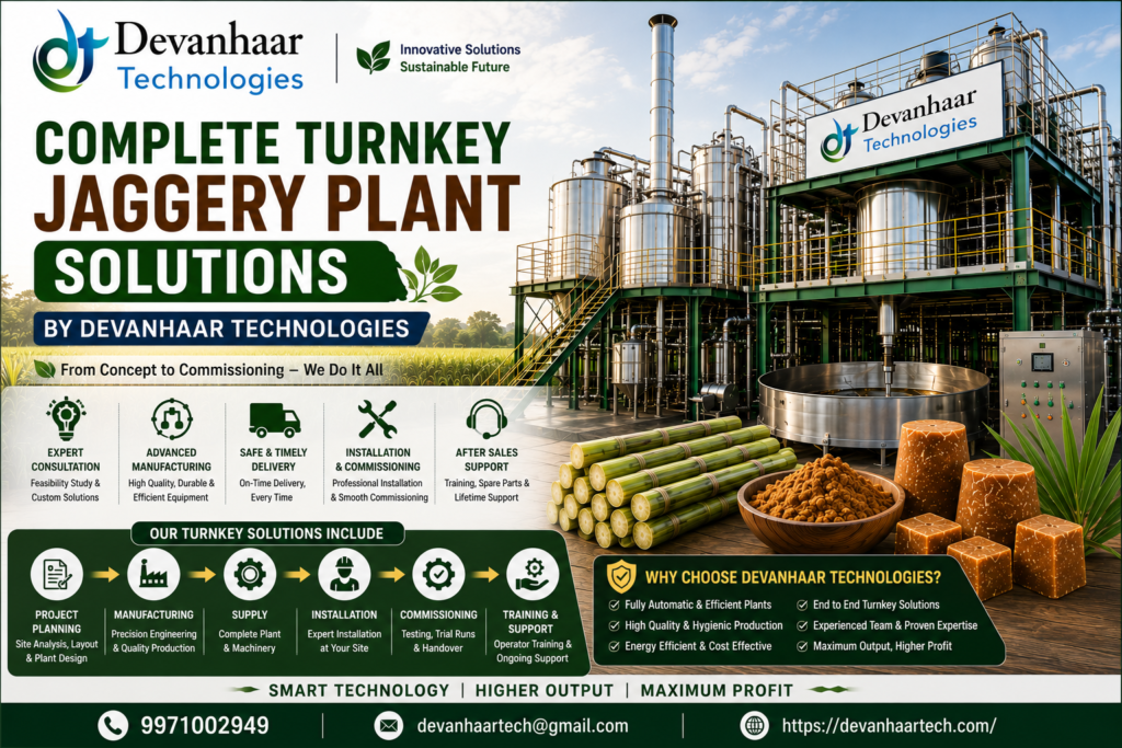 Complete Turnkey Jaggery Plant Solutions by Devanhaar Technologies
