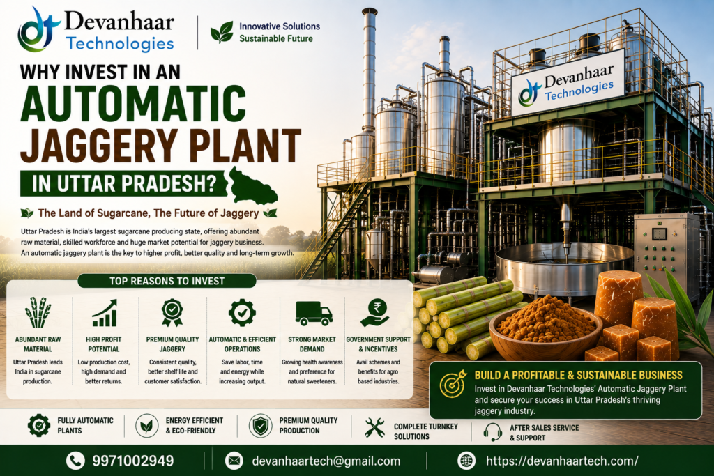 Why Invest in an Automatic Jaggery Plants in Uttar Pradesh?