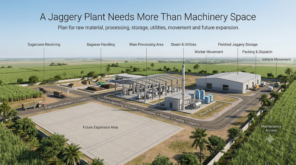 land requirements for jaggery plant